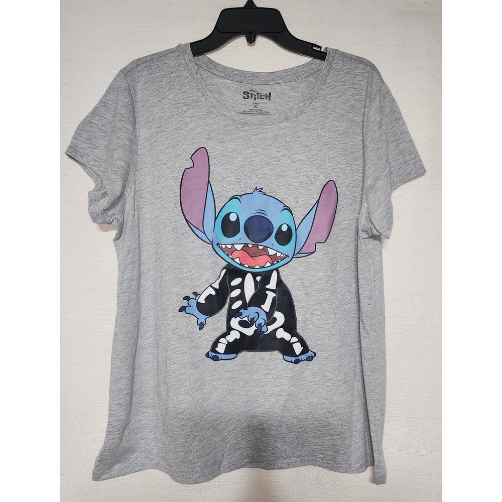Disney Stitch skeleton suit short sleeve shirt women's XL